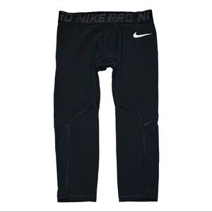 Nike Pro Men’s Compression 3/4 Tights Black Size XL – Training Leggings